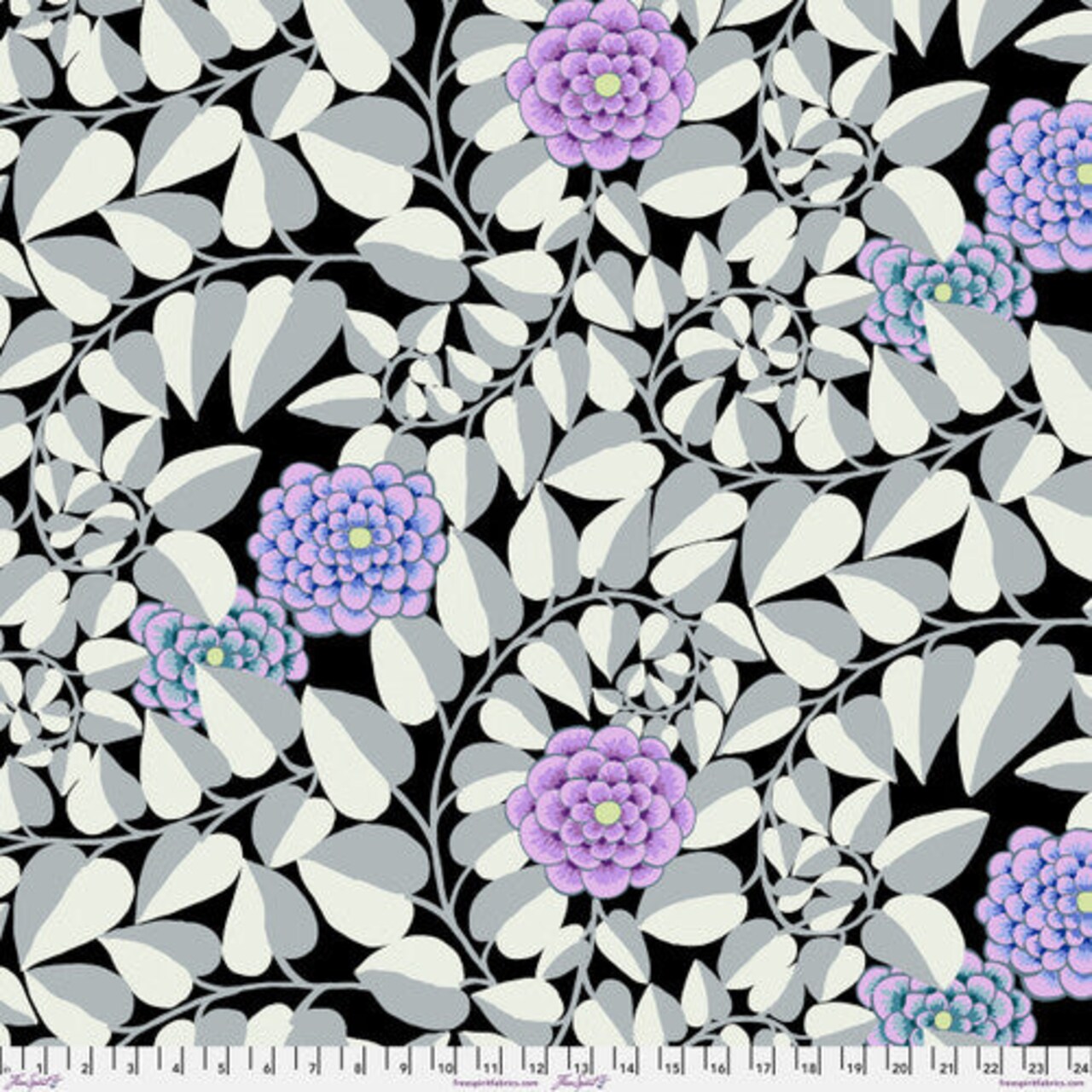 Fabric FreeSpirit Kaffe Fassett Black Vine by the Quarter Yard PWGP151.BLACK